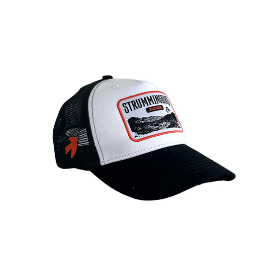 Black and white trucker cap