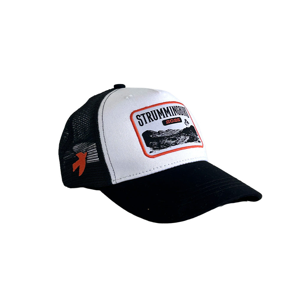 Black and white trucker cap
