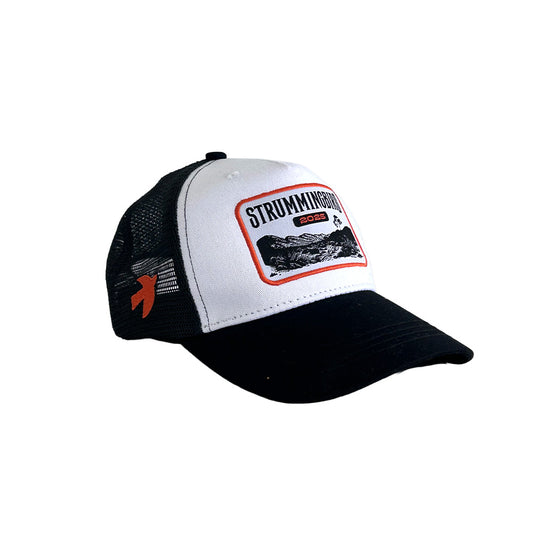 Black and white trucker cap